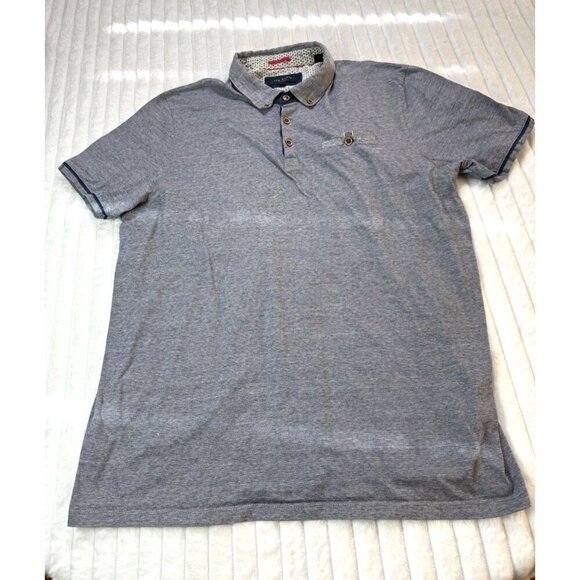 Ted Baker Other - Ted Baker London Mens Short Sleeve Polo Size 7 Blue Pinstripe